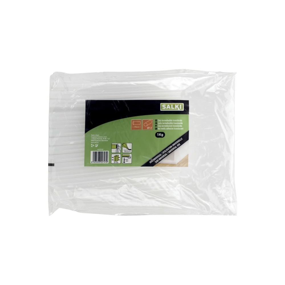 Hot melt glue sticks Salki 4322103 Universal Ø 12 x 195 mm 1 kg Translucent