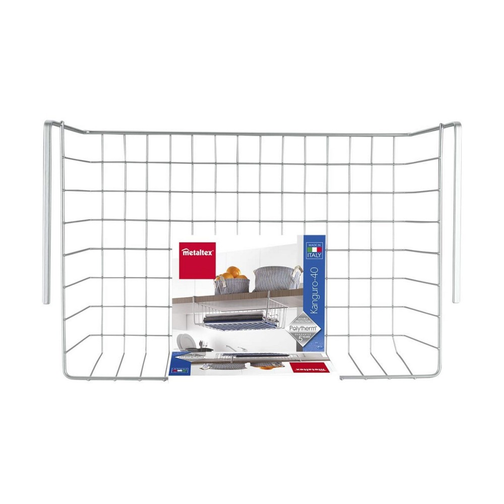 Organizer für Küchenschränke Metaltex Kanguro 40 x 26 x 14 cm Weiß Grau