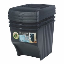 Recycling Waste Bin Sortibox Black Stackable