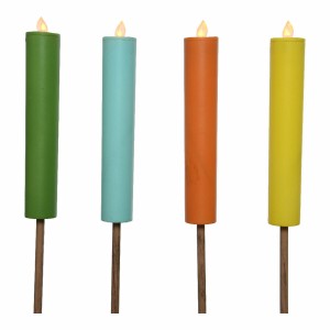 Bougie solaire LED Lumineo Assortiment de couleurs Solaire