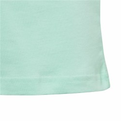 Child's Short Sleeve T-Shirt Adidas Linear Logo Green Aquamarine