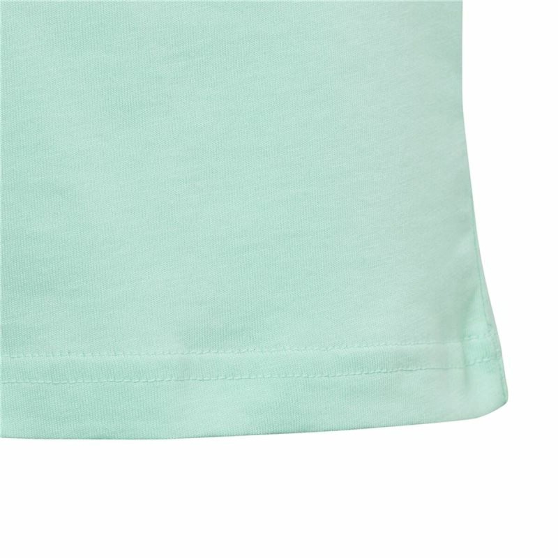 Child's Short Sleeve T-Shirt Adidas Linear Logo Green Aquamarine