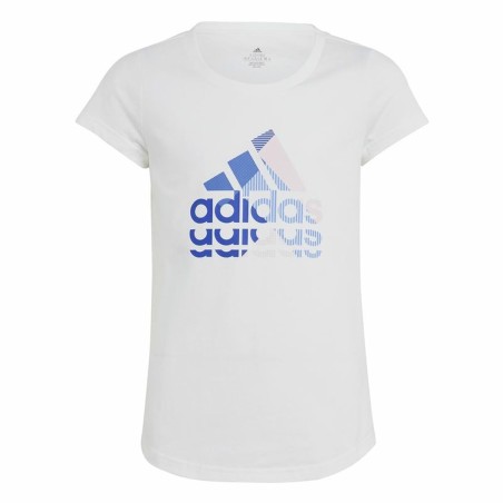 Kurzarm-T-Shirt für Kinder Adidas Graphic Weiß