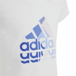 Kurzarm-T-Shirt für Kinder Adidas Graphic Weiß