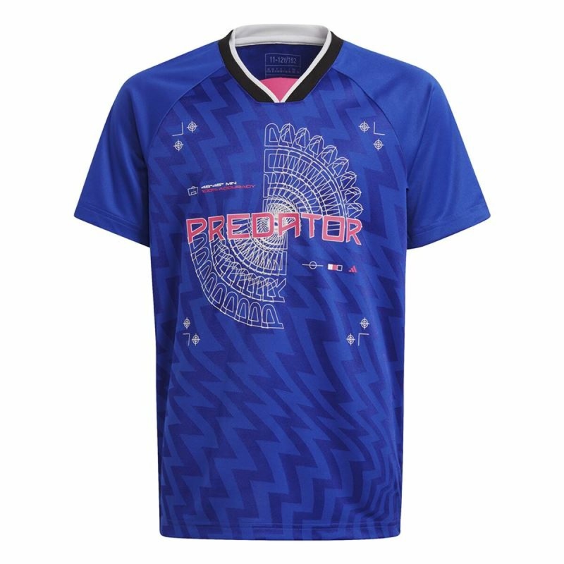 Kurzarm Fußballshirt für Kinder Adidas Predator Blau