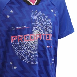 Maillot de Football à Manches Courtes pour Enfants Adidas Predator Bleu