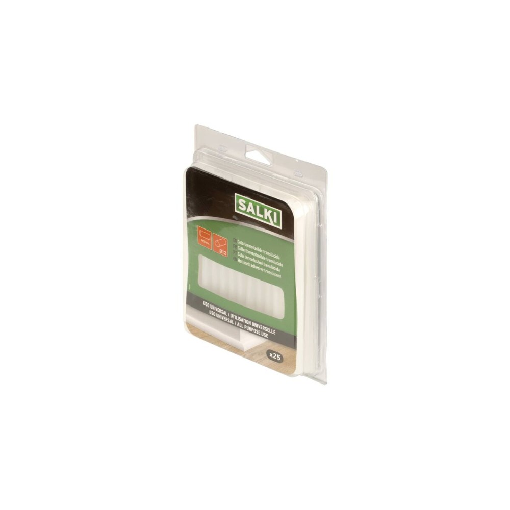 Hot melt glue sticks Salki 430307 Universal Ø 12 x 195 mm 500 g Translucent (25 Units)