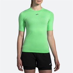 Damen Kurzarm-T-Shirt Brooks High Point grün