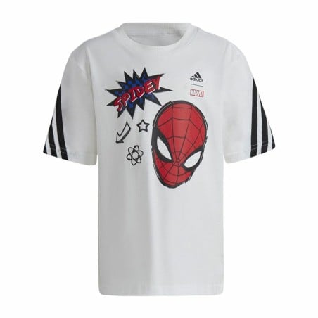 Kurzarm-T-Shirt für Kinder Adidas Spider-Man Weiß