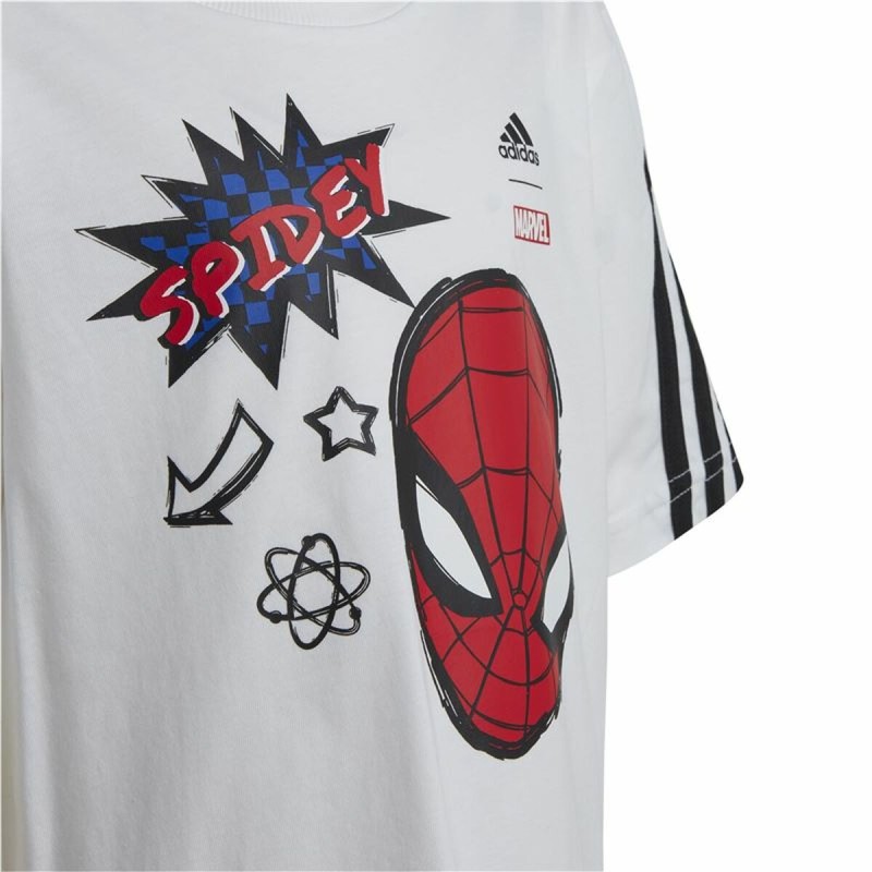 T shirt à manches courtes Enfant Adidas Spider-Man Blanc