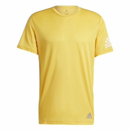 Herren Kurzarm-T-Shirt Adidas Run It Gelb