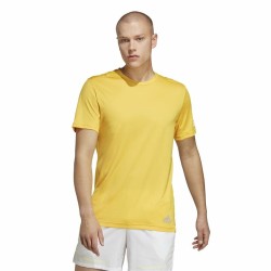 Herren Kurzarm-T-Shirt Adidas Run It Gelb