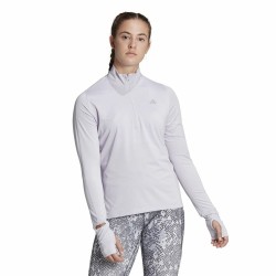 Women's long sleeve T-shirt Adidas Fast 1/2 Zip Lilac Lavendar