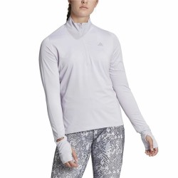 Langarm Damen T-Shirt Adidas Fast 1/2 Zip Lila Lavendel