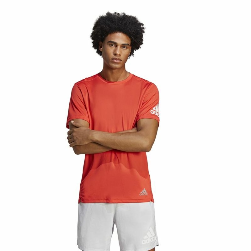 Men’s Short Sleeve T-Shirt Adidas Run It Orange