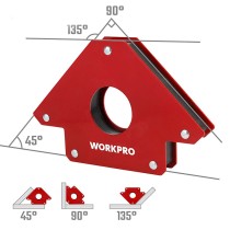 Magnetic welding square Workpro 5" 12,5 cm
