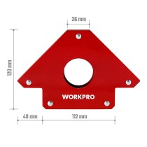 Magnetic welding square Workpro 5" 12,5 cm