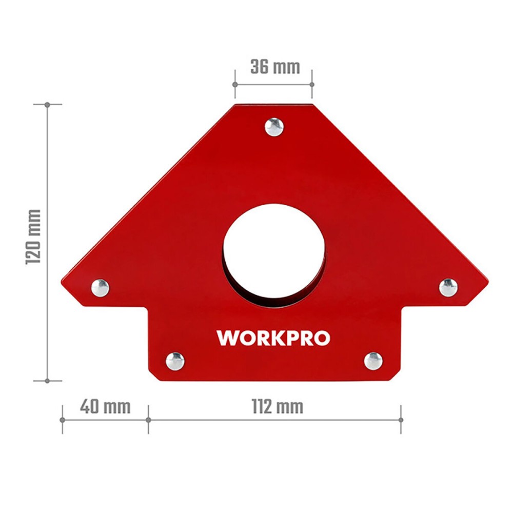 Magnetic welding square Workpro 5" 12,5 cm