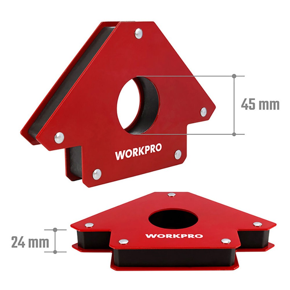Magnetic welding square Workpro 5" 12,5 cm
