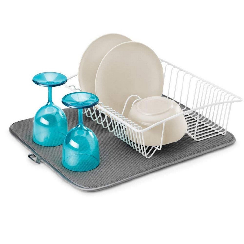 Égouttoir pour Évier Metaltex Softex Gris 45 x 40 cm Tapis