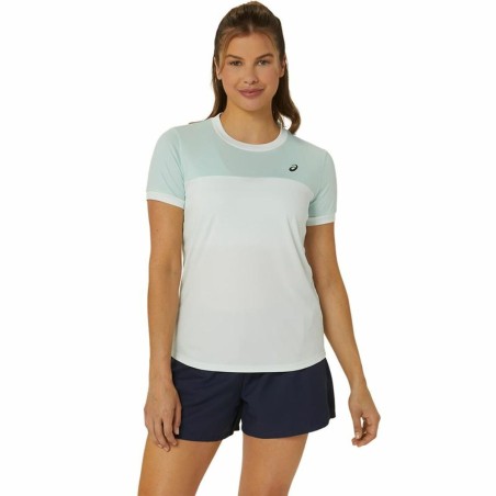 Kurzärmliges Sport T-Shirt Asics Court Weiß Damen Tennis