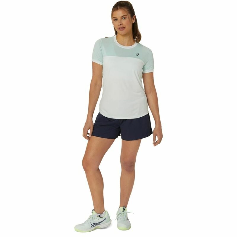 Kurzärmliges Sport T-Shirt Asics Court Weiß Damen Tennis