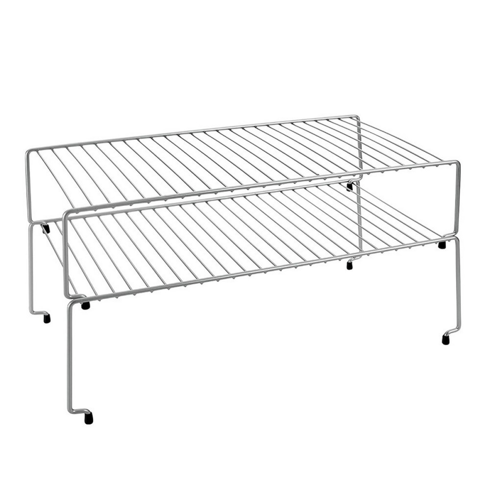 Organizer für Küchenschränke Metaltex Sky Metall 48 x 33 x 24 cm Stapelbar Küche (2 Stück)