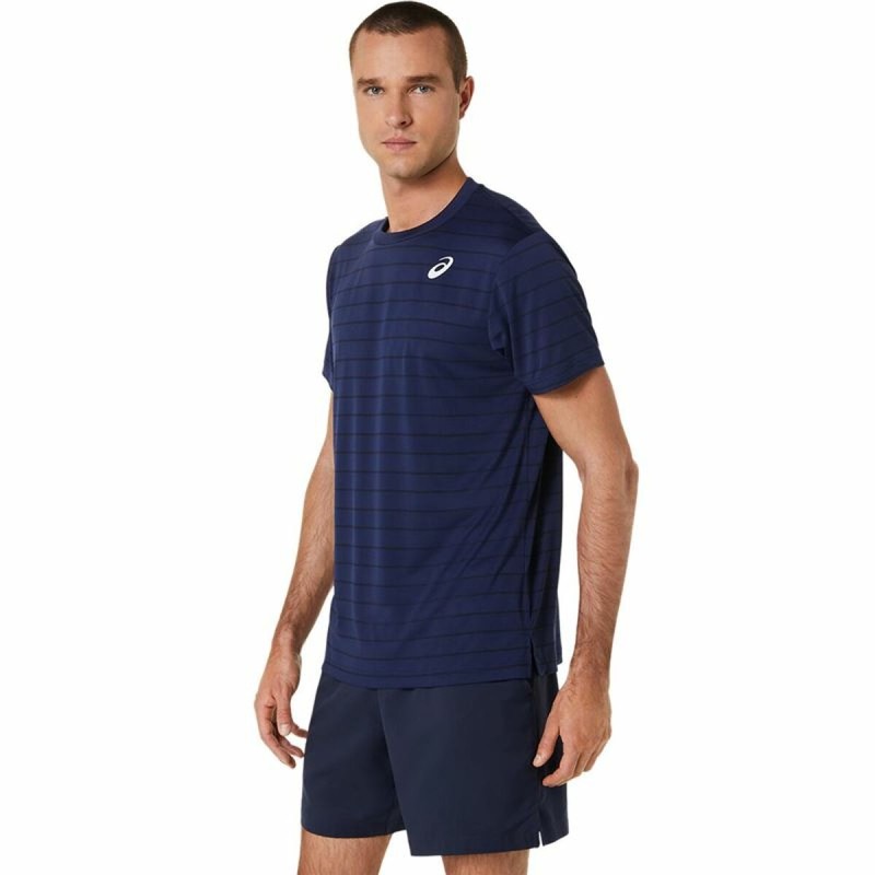 Herren Kurzarm-T-Shirt Asics Court Marineblau Tennis