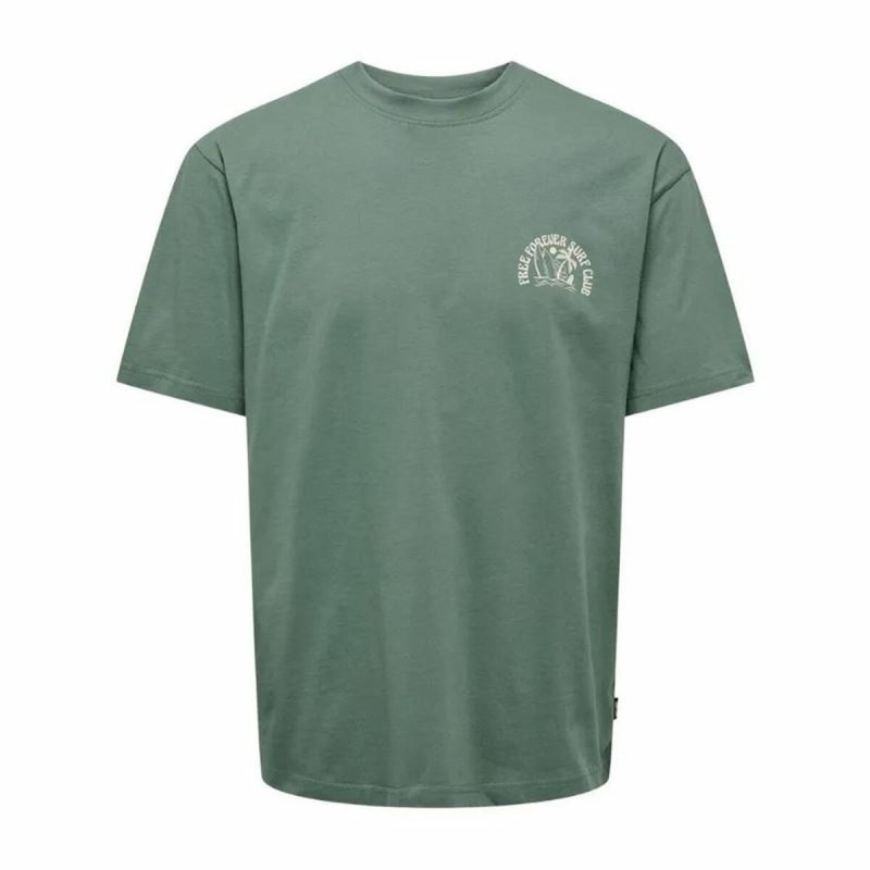 T-shirt à manches courtes homme Only & Sons Onskylan Rlx Icon Vert foncé