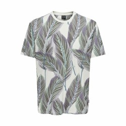 T-shirt à manches courtes homme Only & Sons Onskobe Reg Banana Leaf Bleu Blanc