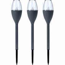 Set of solar garden torch lights Progarden Dark grey 21 x 8 x 31 cm Plastic