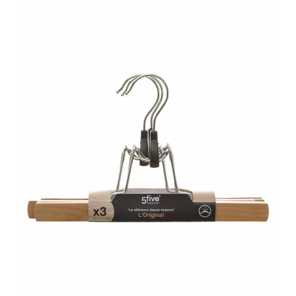 Bügel für Hosen 5five Simply Smart Braun natürlich Holz 25 x 16,3 cm Hosen