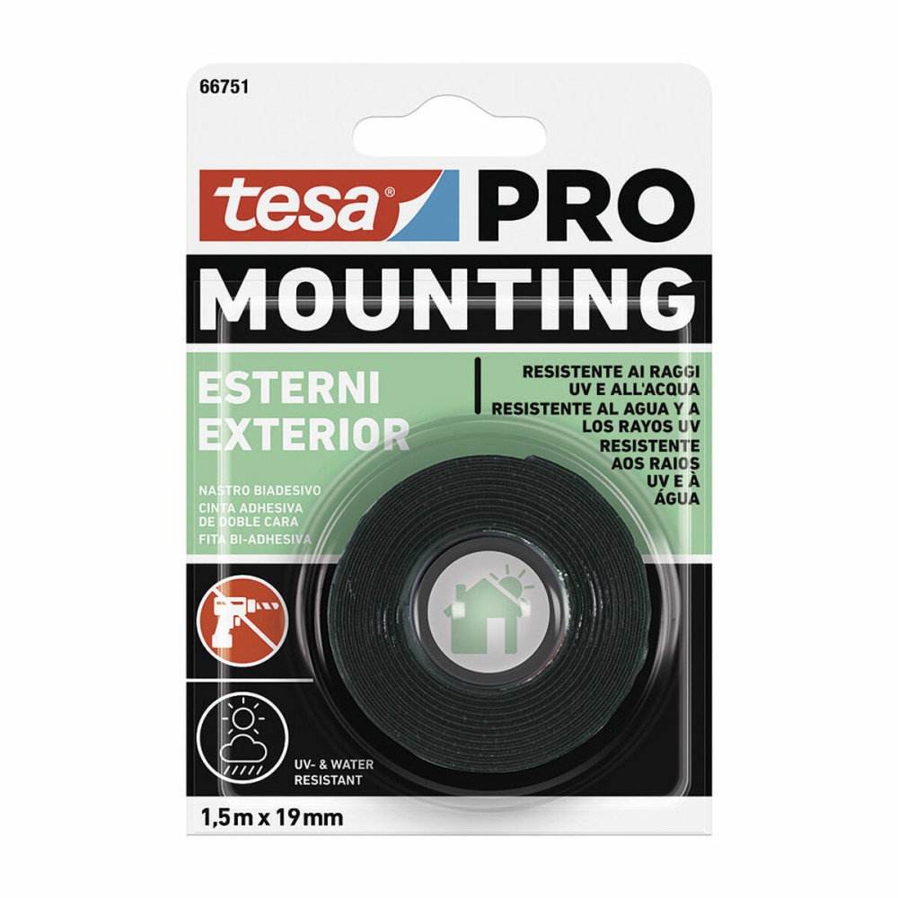 Doppelseitiges Klebeband TESA Mounting Pro Außenbereich 19 mm x 1,5 m Bunt
