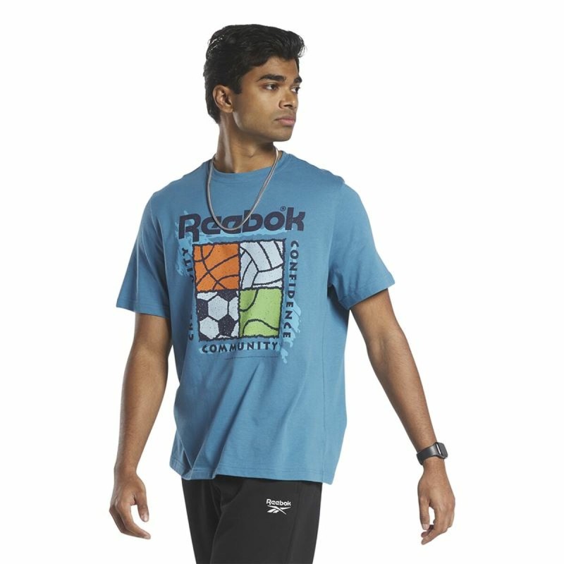 Men’s Short Sleeve T-Shirt Reebok GS Rec Center Blue