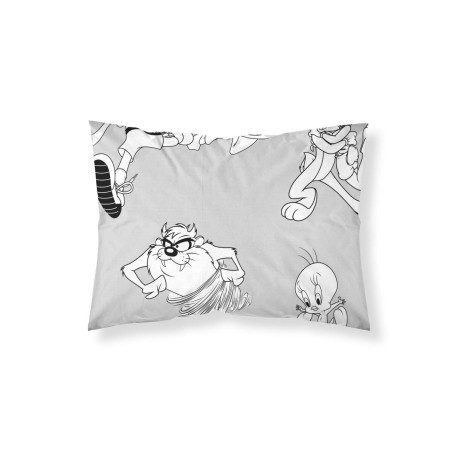 Kissenbezug Looney Tunes Weiß Schwarz Bunt 175 Fäden 50x80cm 50 x 80 cm 100 % Baumwolle