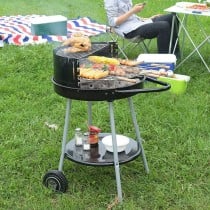 Coal Barbecue with Wheels Grill Black Ø 51 cm