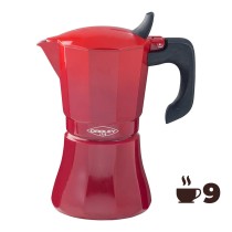 Italienische Kaffeemaschine Oroley Petra Rot Aluminium 9 Tassen