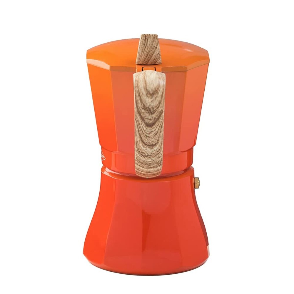 Italienische Kaffeemaschine Oroley Petra Orange Aluminium 9 Tassen