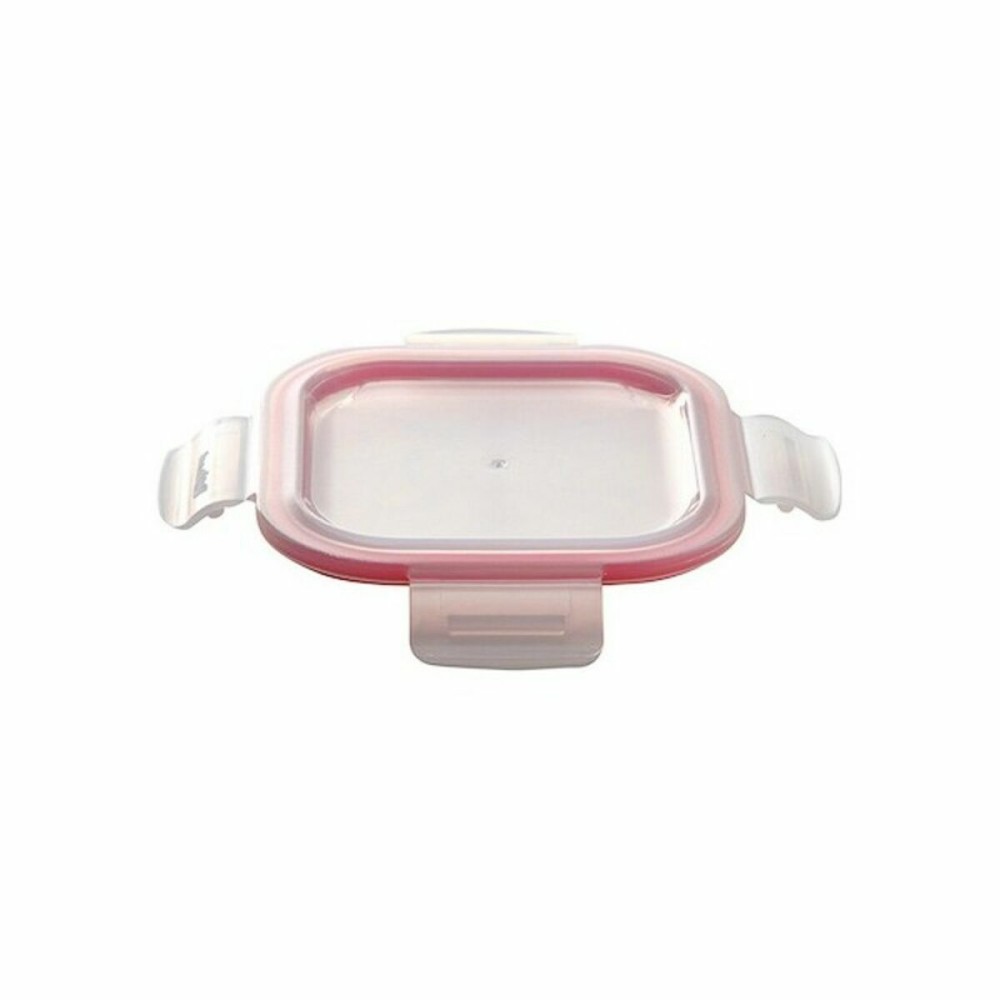 Set of lunch boxes Bergner Walking Anywhere Borosilicate Glass cuadradas Squared 320 ml 520 ml 800 Pages Red