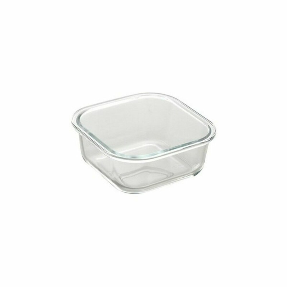 Set of lunch boxes Bergner Walking Anywhere Borosilicate Glass cuadradas Squared 320 ml 520 ml 800 Pages Red