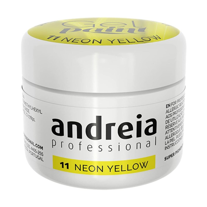 Vernis à ongles en gel Andreia Gel Paint 4 ml Jaune Neón