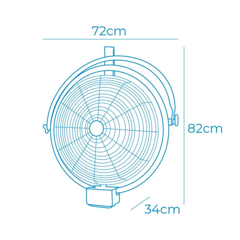 Ventilateur Mural EDM 33520 Noir 120 W industriel Plafond