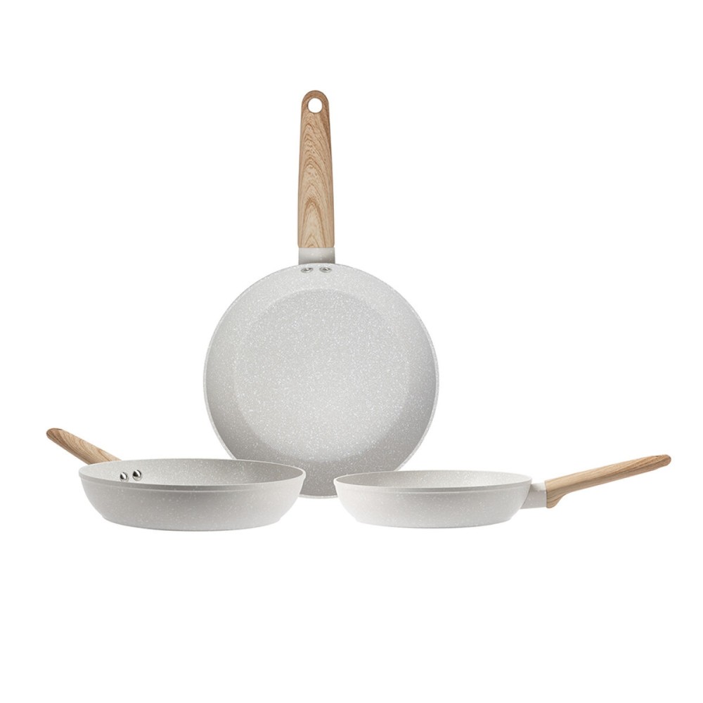 Pfannen-Set San Ignacio Creme Ø 18 x 4 cm Ø 22 x 5 cm Ø 26 x 5 cm 3 Stücke