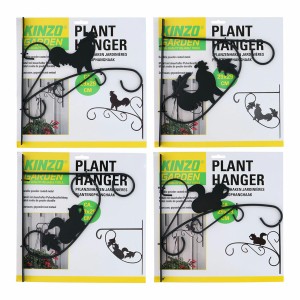 Support mural pour accrocher les pots de fleurs Kinzo Noir Métal