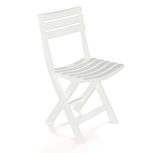 Gepolsterte Campingstuhl IPAE Progarden Birki bir80cbi Weiß 44 x 41 x 78 cm