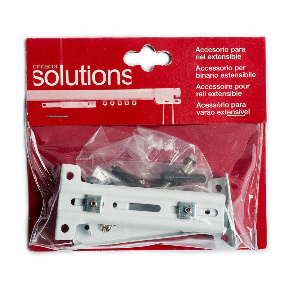 Support pour rail de rideau Stor Planet Cintacor Blanc