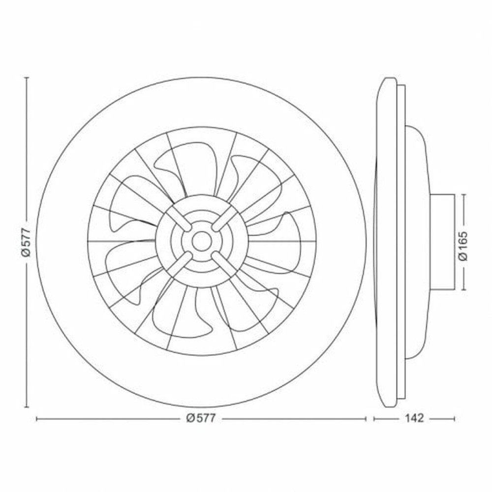 Ceiling Fan with Light Philips White