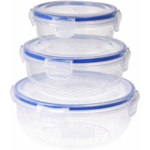 Lunchbox-Set Excellent Houseware 024000670 Kunststoff kreisförmig 400 ml 800 ml 1,4 L 3 Stück