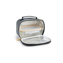Sac à goûter avec accessoires Ibili 753401g Gris Polyester Verre Borosilicaté 21 x 13 x 14 cm