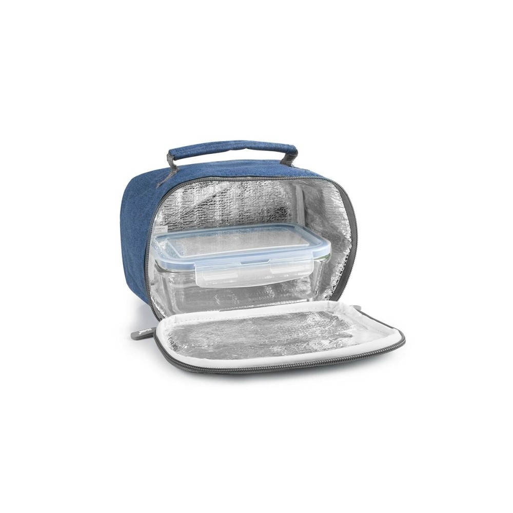 Sac à goûter avec accessoires Ibili 753401a Bleu Polyester Verre Borosilicaté 21 x 13 x 14 cm